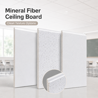 Plaque de plafond en fibres minérales à surface lisse et fissurée, acoustique, ignifuge, pour plafond intérieur commercial