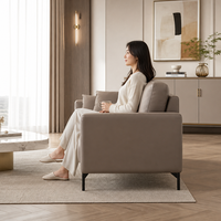 Ensemble de canapés sectionnels modernes en cuir PU YUANCHANG, pieds en acier inoxydable, éponge haute densité, confortables, meubles de salon