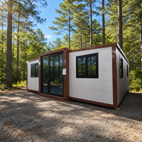 Maison conteneur préfabriquée extensible durable de 20 pieds avec structure en acier, maison modulaire personnalisée pour location à long terme