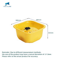 Emballages alimentaires en plastique PET/PP écologiques personnalisés, petits plateaux carrés pour gâteaux, gâteaux de lune, œufs, pâtisseries, desserts, etc.
