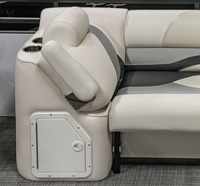 Bateau ponton de luxe à double pont en aluminium Kinocean pour fêtes, excursions et pêche, en promotion avec ensemble moteur pour la dérive