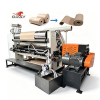 Machine à fabriquer du carton ondulé Oray B Flute Single Facer avec rouleau ondulateur à diamètre variable, moteur à commande synchrone par conversion de fréquence
