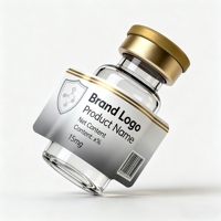 Bouteille de supplément de peptides 11,2 ml 5 ml 10 ml avec étiquette personnalisée imperméable, autocollant adhésif en verre et plastique pour la santé et l'amincissement