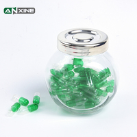 Nouveau produit : Capsules vides transparentes vertes en pullulan de qualité pharmaceutique pour légumes biologiques, tailles 00 #   0 #   1 #