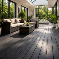 Panneau de terrasse en PVC solide, ignifuge, antidérapant, imperméable, écologique, installation par emboîtement, moderne, pour extérieur, parc