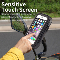 Support de téléphone portable pour Moto vélo, montage sur attache de rétroviseur, pour Scooter, résistant à l'eau