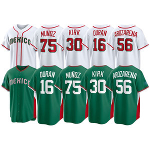 Camiseta Personalizada del Clásico Mundial de Béisbol 2026, Edición Local, Económica, Cosida, de Todos los Jugadores: 30 Kirk, 75 Muñoz, 16 Durán, 56 Arozarena - Product Image 2