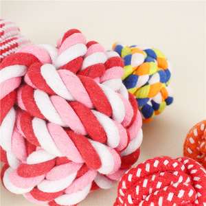 Pelotas para masticar para mascotas, juguetes para la dentición de cuerda de algodón, tamaño pequeño, limpieza de dientes para perros y gatos - Product Image 4