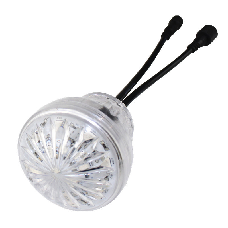 Outdoor 60mm 18leds DC24v Rgb Cabochon Led Amusement Pixel Light