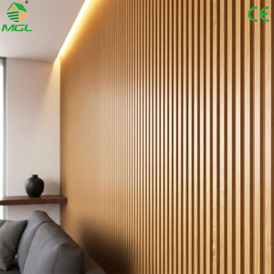 Paneles de Pared de PVC Impermeables y Fáciles de Instalar, con Diseño de Listones Acanalados, para Decoración de Interiores, Hoteles, Dormitorios y Salas de Estar - Product Image 1