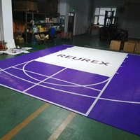 Dalles de terrasse modulaires à emboîtement pour terrains de basketball et de badminton extérieurs, imperméables, antidérapantes, avec système de clic, pour le sport