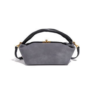 OEM ODM New Design Women's Luxury Faux Suede Dumpling <b>Bag</b> square <b>Mini</b> <b>Crossbody</b> Shoulder Handbag PU Leather Casual Tote <b>Bag</b> Lady - Product Image 3