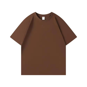 เสื้อยืดโอเวอร์ไซส์เนื้อหนา เสื้อยืดเปล่าสำหรับสกรีนโลโก้ เสื้อผ้าผู้ชาย 100% ผ้าฝ้าย - Product Image 1