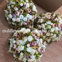 V-1368 Vente Chaude de Table De Décoration De Mariage Fleur Artificielle Pièce Maîtresse De Boule De Fleur