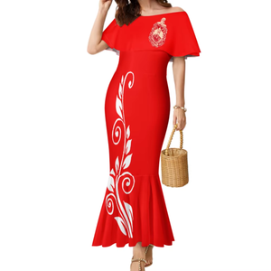 Nuovissimo Design Delta Sigma Theta abiti aderenti personalizzati con spalle scoperte abiti Vintage da donna eleganti taglie forti abiti da donna - Product Image 2