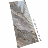 Carrelage de sol d'escalier en porcelaine pleine masse moderne de la collection Premium SPG Guangdong 470x1200 10MM, marche monobloc, glaçure plaquée or