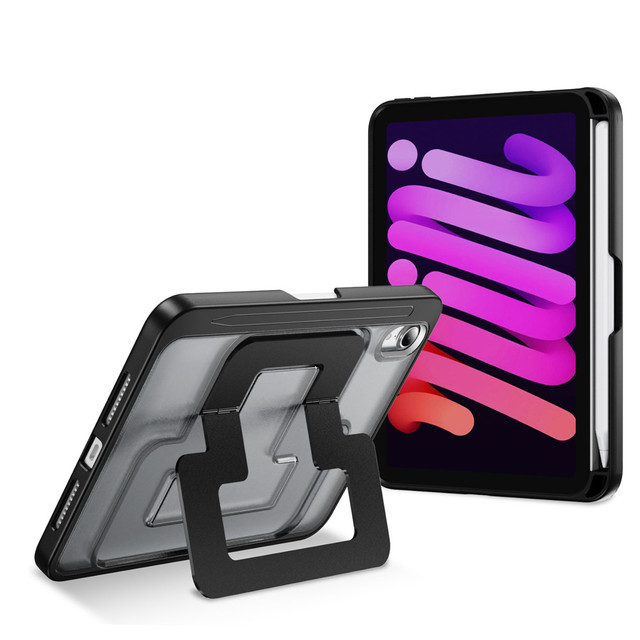 Adjustable Hardware Holder Premium Tablet Cases with Pen Holder for iPad Mini 6/7 8.3 Inch Shockproof TPU PC Tablet Cover
