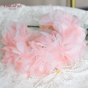 YouLaPan – Serre-tête créatif en nylon coloré pour <span class=keywords><strong>femme</strong></span>, style coréen, avec <span class=keywords><strong>fleurs</strong></span> en <span class=keywords><strong>couronne</strong></span>, 12 cm, optionnel pour usage quotidien, VH02 - Product Image 6