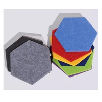 Panneau acoustique en fibre de polyester auto-adhésif hexagone haute densité écologique pour le bruit d'absorption acoustique extérieur du bureau à domicile