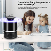 Lampe Anti-Moustiques Électrique à Lumière UV, Attire et Tue les Moustiques et Mouches, à LED, en Matériau ABS, Alimentée par Batterie Solide
