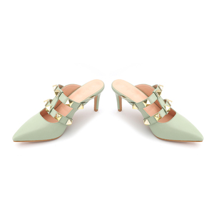 <span class=keywords><strong>Sandali</strong></span> alla Moda <span class=keywords><strong>con</strong></span> <span class=keywords><strong>Tacco</strong></span> Sottile <span class=keywords><strong>Medio</strong></span>, Punta Rivettata, Ciabatte da Donna, Nuove Scarpe Artigianali <span class=keywords><strong>con</strong></span> <span class=keywords><strong>Tacco</strong></span> Alto 2024 - Product Image 5