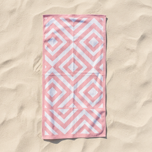Taiwan made OEM ODM sustainable white <b>microfiber</b> <b>beach</b> <b>towels</b> - Product Image 1