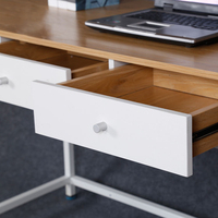 Bureau de direction moderne et simple à une place, mobilier de bureau pour PDG, mobilier de bureau pour employés avec panneau en bois, idéal pour le salon