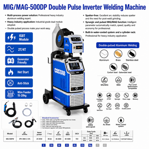 Machine à souder MIG industrielle 5 en 1 sans gaz CO2 à double impulsion pour aluminium, équipement de soudage à fil fourré - Product Image 4