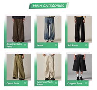 Pantalon cargo ample de style japonais pour homme, pantalon large rétro tendance, polyvalent, décontracté, long, 100% coton, automne