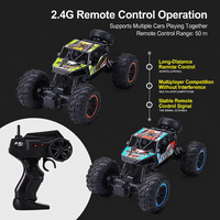 Coche Todoterreno RC 4WD 2.4G 1:16, Camioneta Monstruo a Control Remoto, Juguete para Interiores y Exteriores de 50 m