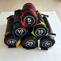 Saco de Arena de Cuero para Entrenamiento con Pesas, Ejercicio de Sentadillas, Fitness en Interiores, Alivio del Estrés, Entrega Directa de Fábrica