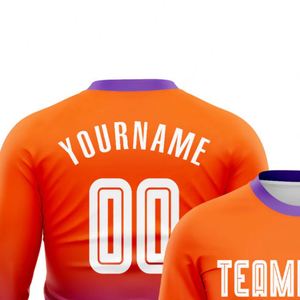 Bold Gradient <b>Long</b> Sleeve Soccer Jersey Football Athletic Shirt Breathable Quick Dry Performance <b>Match</b> Training Uniform for Men - Product Image 5