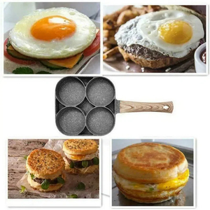 Sartén para Tortillas de 4 Huecos, Sartén Antiadherente Gruesa para Huevos, Panqueques, Filetes, <span class=keywords><strong>Hamburguesas</strong></span>, Desayuno, Apta para Cocina de Inducción - Product Image 2