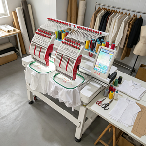 Machine à broder informatisée 2 têtes 9 aiguilles pour la décoration d'uniformes et de vêtements de travail – Offre Spéciale - Product Image 1