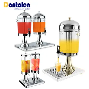 Restaurant Supplies Automatic Machine Used Juice Container Single Tower Acrylic 8L Juice Dispenser Jar For Sale