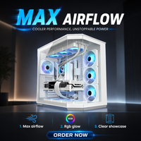 Vente chaude OEM ODM Boîtier d'ordinateur de jeu de bureau ATX Micro-ATX en verre TG avec design de réservoir à poissons à connexion arrière, boîtier de jeu pour PC Gamer, Gabinete