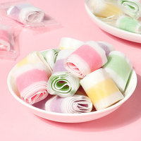 Bonbons gélifiés fruités multicolores enroulés, certifiés Halal, pour collation quotidienne, OEM ODM, vente en gros, fabricant chinois