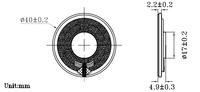 Haut-parleur rond de milieu de gamme FCE 40 mm 8Ω 1W pour interphone/sécurité/communication/appareil vocal intelligent