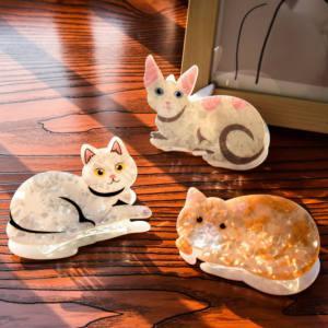 YJL pinzas para el cabello lindas de alta calidad diseño de gatito fresco señoras niñas pinzas para el cabello de acetato - Product Image 3