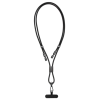 Kabel Pengisi Daya 2 in 1 untuk Ponsel, Tali Ponsel Dual Type-C dengan Tab Pengikat yang Dapat Dilepas, Pengisian Cepat 60W PD Logo Kustom