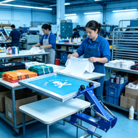 Nouvelle presse d'impression sérigraphique manuelle Meichao à 1 station, couleur unique, pour t-shirts, sacs de courses et tissus