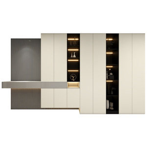 Armarios a medida para toda la casa, de suelo a techo, con zapateros de madera maciza para dormitorios, entrada y almacenamiento de pared completa. - Product Image 4