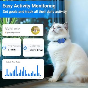 Traceur GPS pour chien Wanwaytech 4G Bluetooth, suivi en temps réel, surveillance de l'activité, localisateur d'animaux imperméable pour utilisation en extérieur - Product Image 6