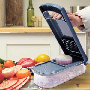 Chất Lượng Cao Đ<span class=keywords><strong>a</strong></span> Chức Năng Lưỡi Thép Không Gỉ Rau Cutter Củ<span class=keywords><strong>a</strong></span> Nhãn Hiệu Khoai Tây Hành Tây Slicer Chopper Chất Lượng Tốt Công Cụ Nhà Bếp - Product Image 1