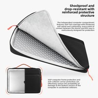Sac d'ordinateur portable léger et anti-poussière en tissu jacquard doublé polaire doux avec protection airbag, compatible avec les ordinateurs portables de 15,6 pouces, en stock