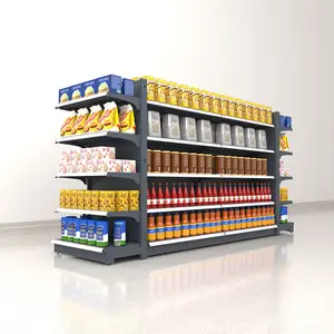 Großhandel Metall Weiß Einzelhandel Gondel Regale Supermarkt Regale Systeme mit Seite Sup