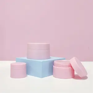 Kunststoff pp kosmetische Creme Gläser Hautpflege leer weiß rosa blau Körper Creme Gläser Behälter mit Deckel