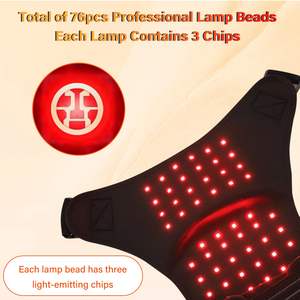 <span class=keywords><strong>Ceinture</strong></span> de massage d'épaule sans fil réglable à 76 LED pour thérapie par lumière rouge 660nm & 850nm, dispositif portable pour thérapie par lumière rouge - Product Image 5