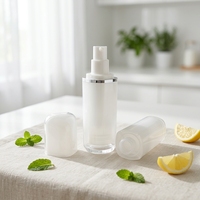 Flacon sans air de 30 ml en stock avec texture givrée nacrée pour sérum facial, lotion et emballage cosmétique pour soins de la peau