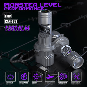 โปรเจคเตอร์เลนส์ขนาดเล็ก X-7SEVEN Lumino Pro H4 ไฟสูง/ต่ำ 120W สว่างพิเศษ 12000lm H4 มินิไบ-แอลอีดี - Product Image 3